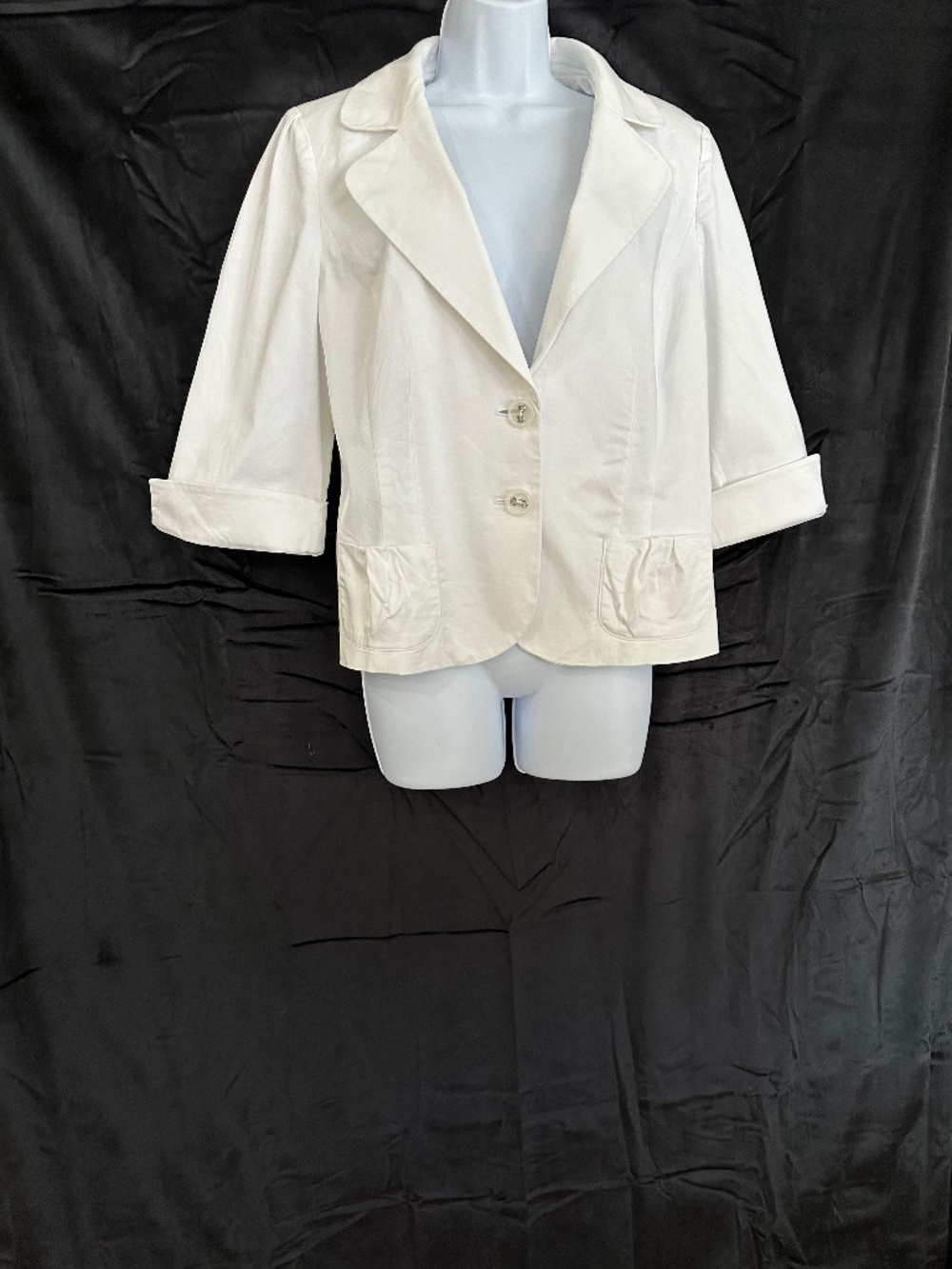 Vintage Josephine Studio’s, solid white boxy jacket, size 10